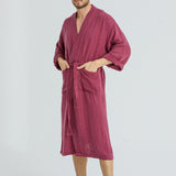 Lore Tencel Men's Everyday Robe - Mulberry