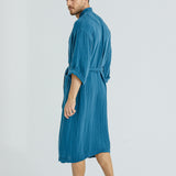 Lore Tencel Men's Everyday Robe - Oceanic Blue