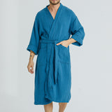 Cassia Men's Robes - Oceanic Blue
