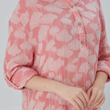 Essentials Buttoned Comfort Fit Maxi Dress - Pink