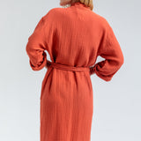 Merida Gauze Cotton Robe - Orange