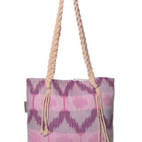 Ripple Bamboo Beach Bag - Purple