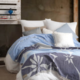 Glow Cotton Bed Blanket - Navy