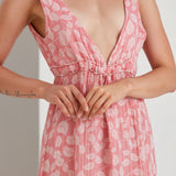 Lucy Cinched Waist Flowy Dress - Pink