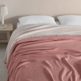 Begonville Bedspread Cloudy 4-Ply Cotton Blanket - Red