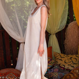 Balia Open-Back Hemp Blend Dress - Ecru