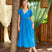 Frankie Smocked Oversized Maxi Dress - Blue