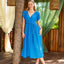 Frankie Smocked Oversized Maxi Dress - Blue