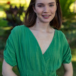 Frankie Smocked Oversized Maxi Dress - Green