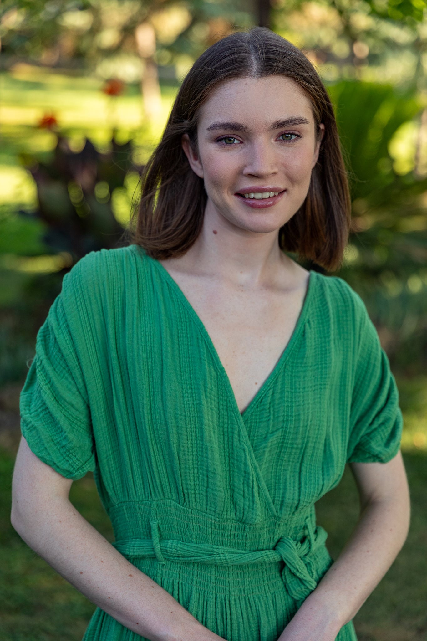 Frankie Smocked Oversized Maxi Dress - Green