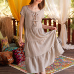 Hadley Tie-Front Midi Dress