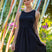 Maelle Smocked Maxi Dress - Black