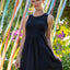 Maelle Smocked Maxi Dress - Black