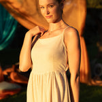 Nino Bow-Back Hemp Blend Dress - Ecru