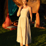 Nino Bow-Back Hemp Blend Dress - Ecru