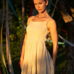 Nino Bow-Back Hemp Blend Dress - Ecru