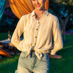 Sage Unisex Muslin Shirt - Ecru