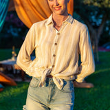 Sage Unisex Muslin Shirt - Ecru