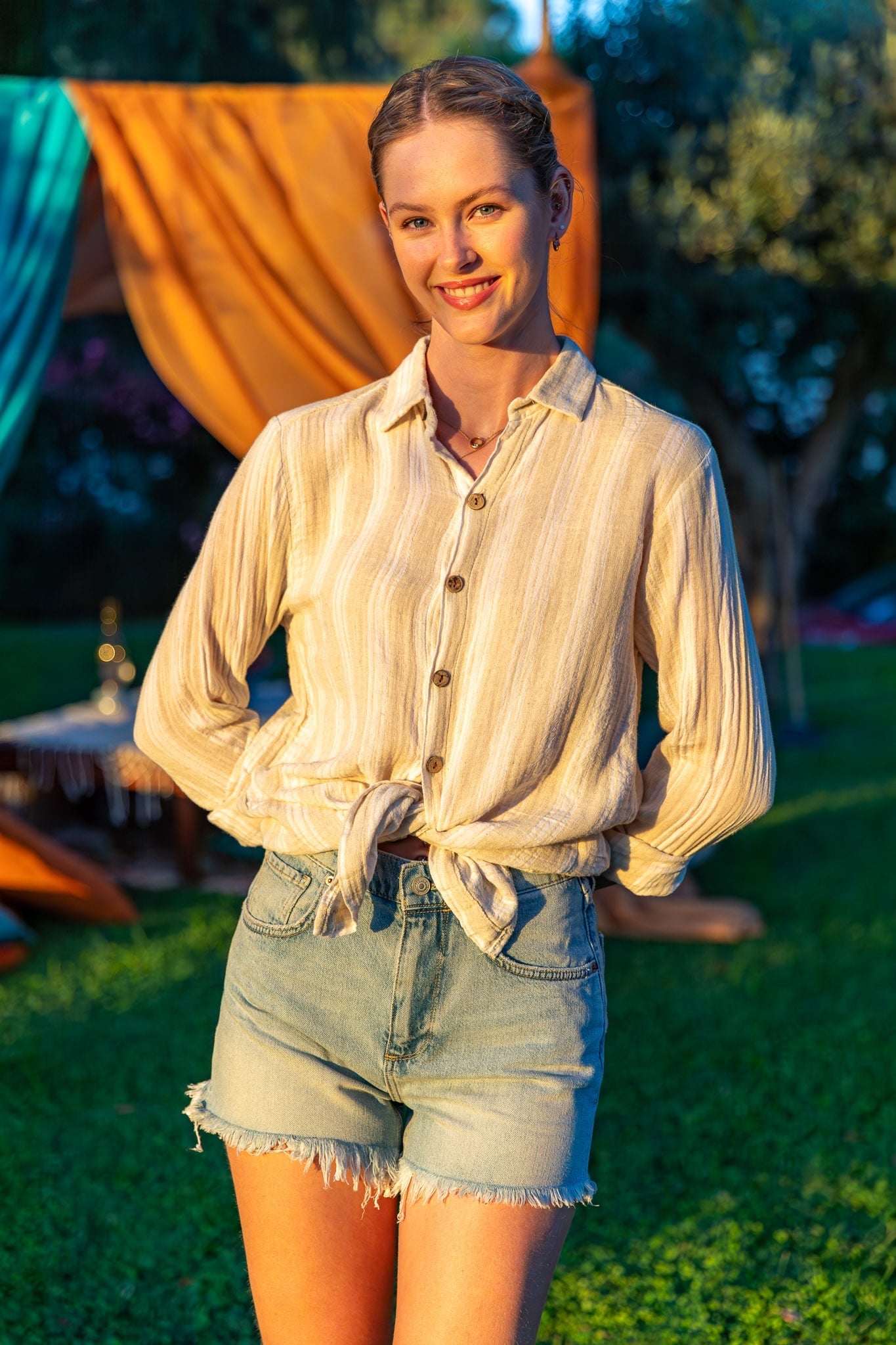 Sage Unisex Muslin Shirt - Ecru