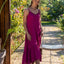 Silvia Strappy Midi Dress - Fuchsia