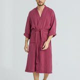 Lore Tencel Men's Everyday Robe - Mulberry