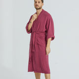 Lore Tencel Men's Everyday Robe - Mulberry