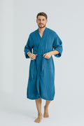 Lore Tencel Men's Everyday Robe - Oceanic Blue