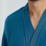 Lore Tencel Men's Everyday Robe - Oceanic Blue