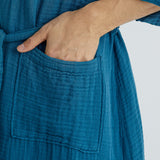 Lore Tencel Men's Everyday Robe - Oceanic Blue