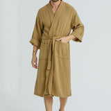 Cassia Men's Robes - Golden Beige