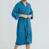 Cassia Men's Robes - Oceanic Blue