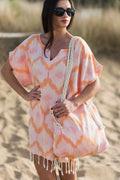 Ripple Bamboo Tunic - Orange