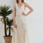 Jolie Tiered Muslin Maxi Dress - Ecru