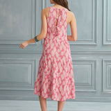 Lily Tiered Gauze Midi Dress - Pink