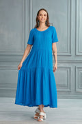 Isabella Midi Dress - Blue