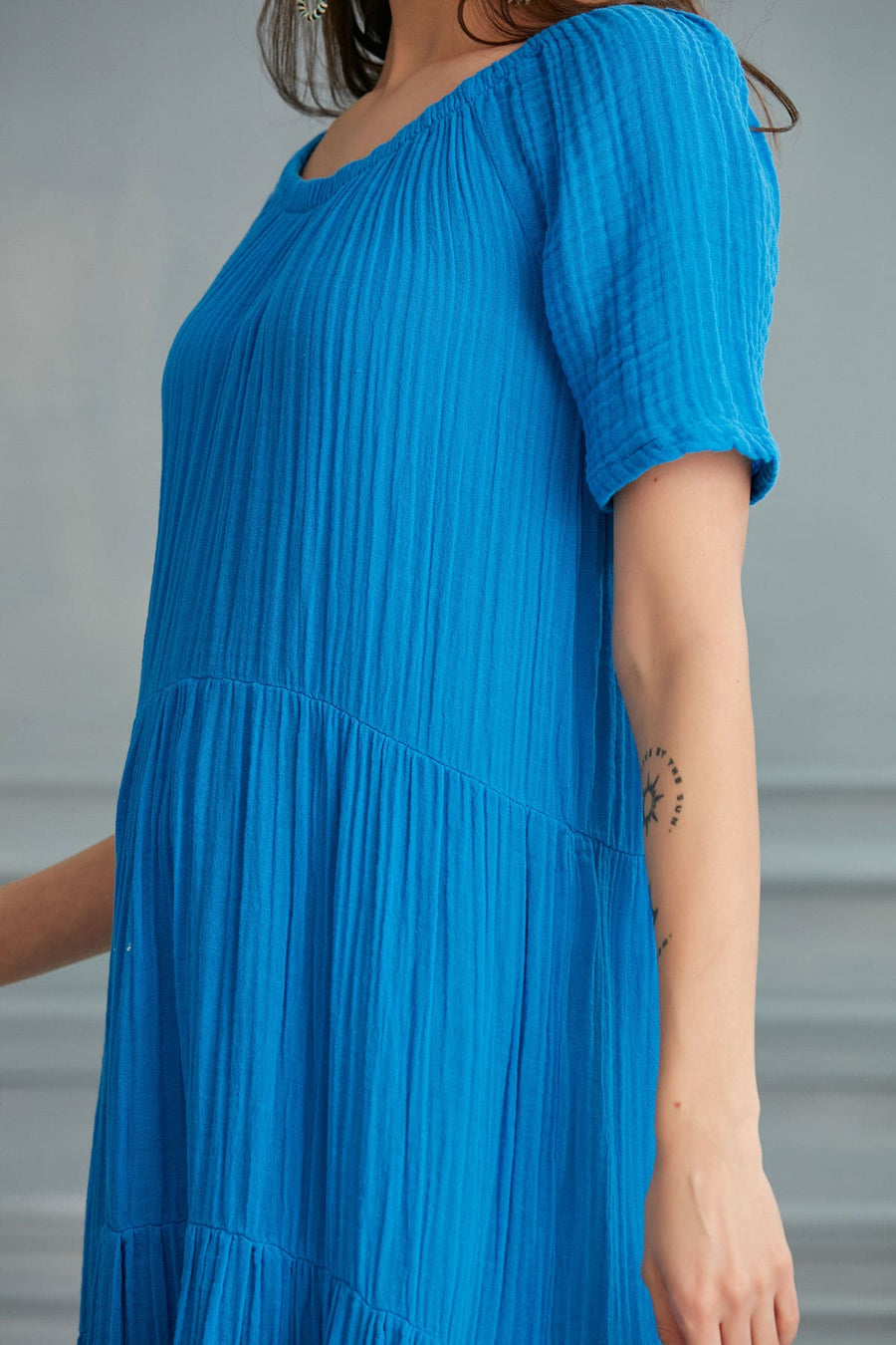 Isabella Midi Dress - Blue