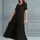 Isabella Midi Dress - Black