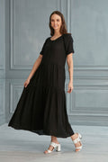 Isabella Midi Dress - Black