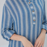 Essentials Buttoned Comfort Fit Maxi Dress - Blue