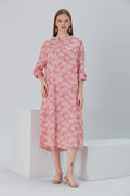 Essentials Buttoned Comfort Fit Maxi Dress - Pink