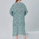 Essentials V-Neck Comfort Fit Cotton Maxi Dress - Emerald