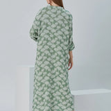 Essentials Buttoned Comfort Fit Maxi Dress - Emerald