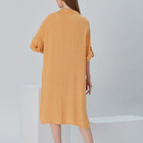 Caroline Shirt Dress - Peach