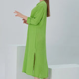 Essentials Buttoned Comfort Fit Maxi Dress - Green