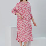 Essentials Buttoned Comfort Fit Maxi Dress - Fuchsia