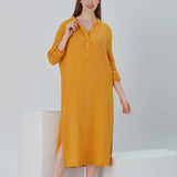 Essentials Buttoned Comfort Fit Maxi Dress - Yellow