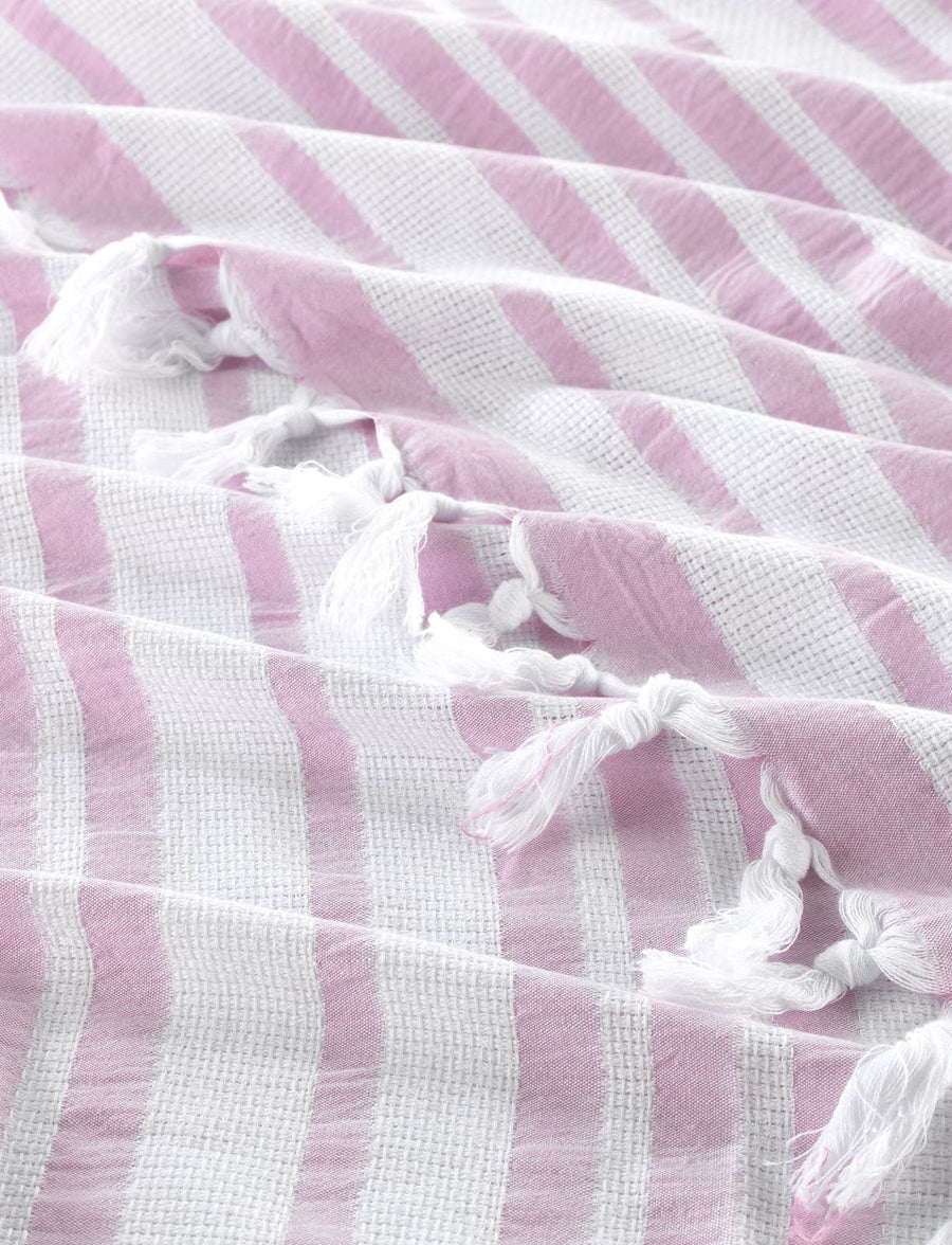 Beacon White Cotton Towel - Pink