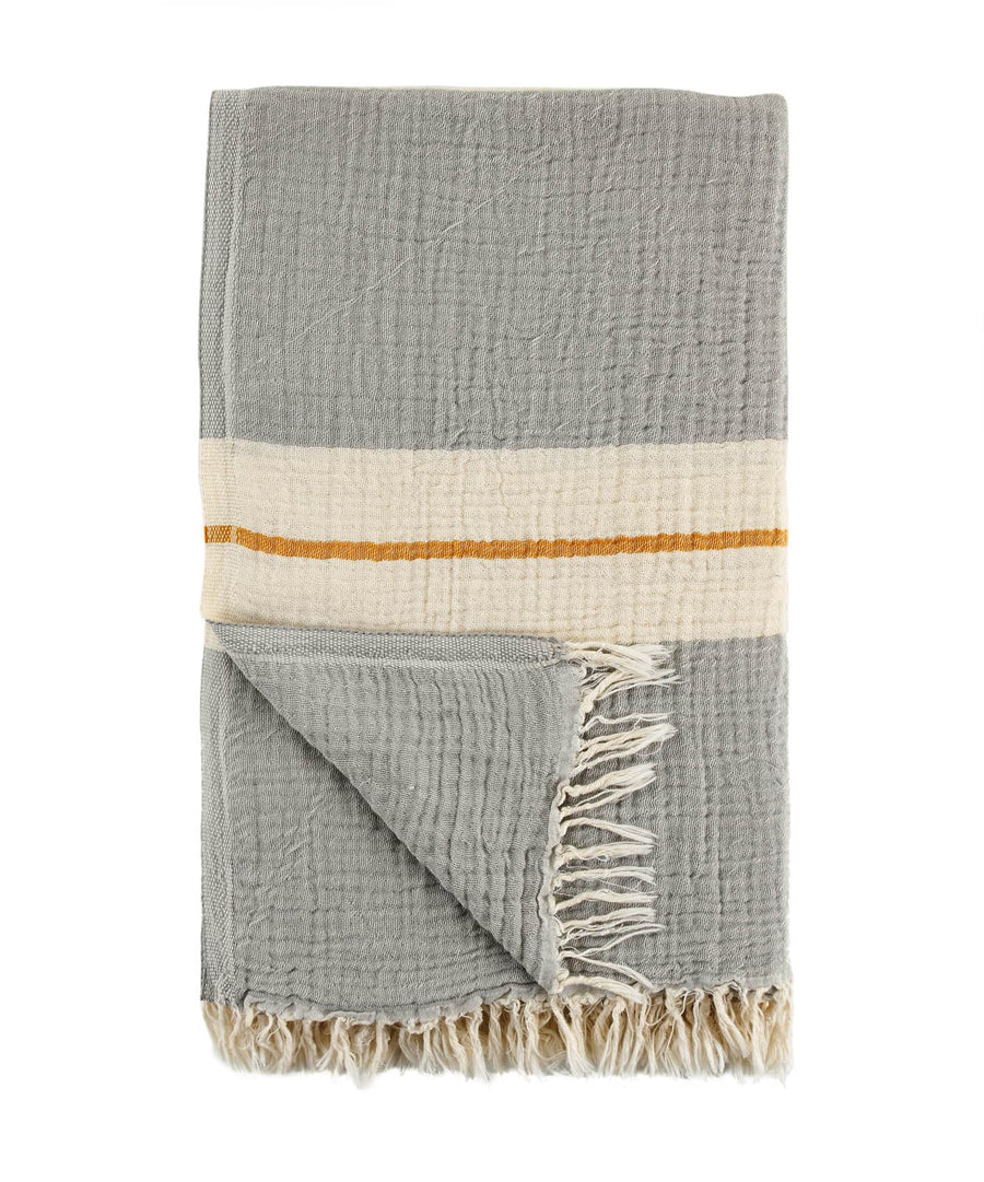 Chelsea Gauze Beach Towel - Grey