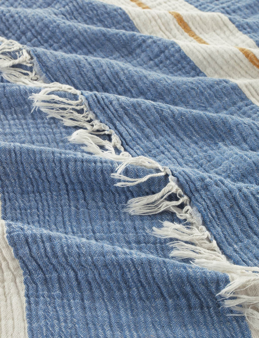 Chelsea Gauze Beach Towel - Blue