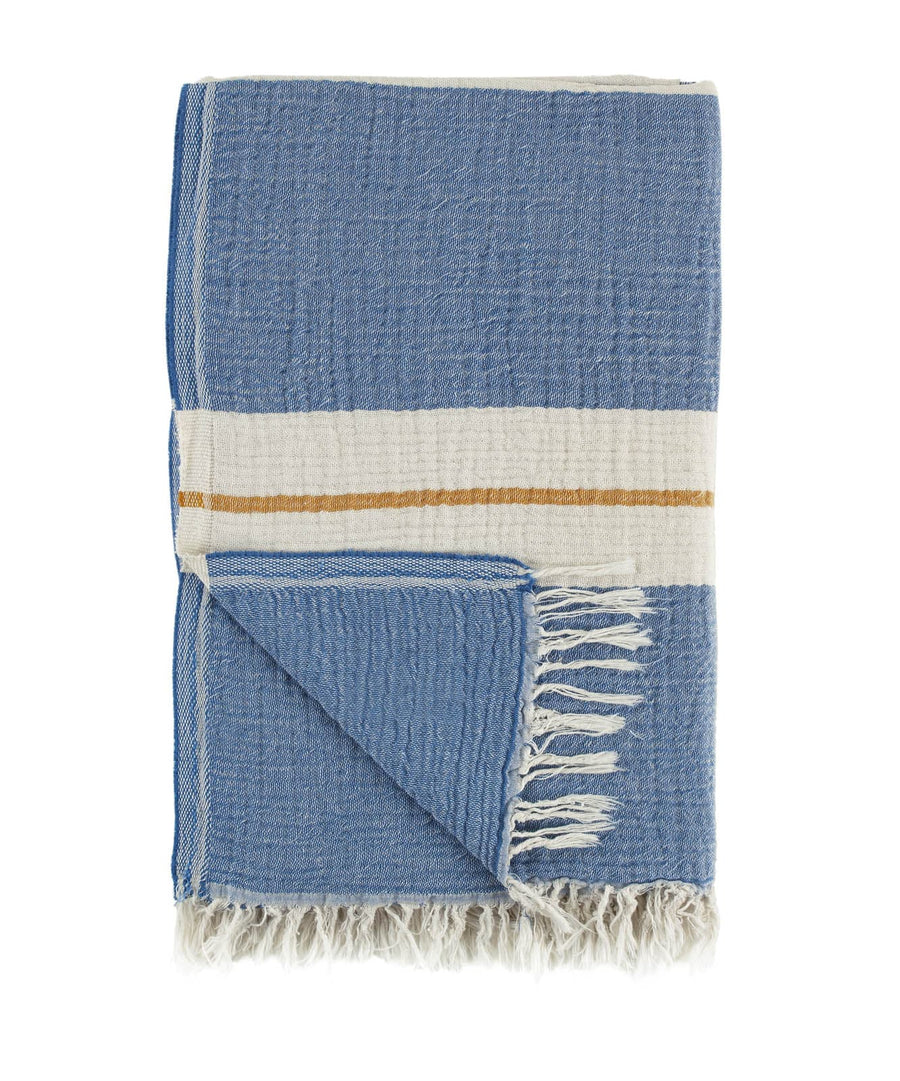 Chelsea Gauze Beach Towel - Blue